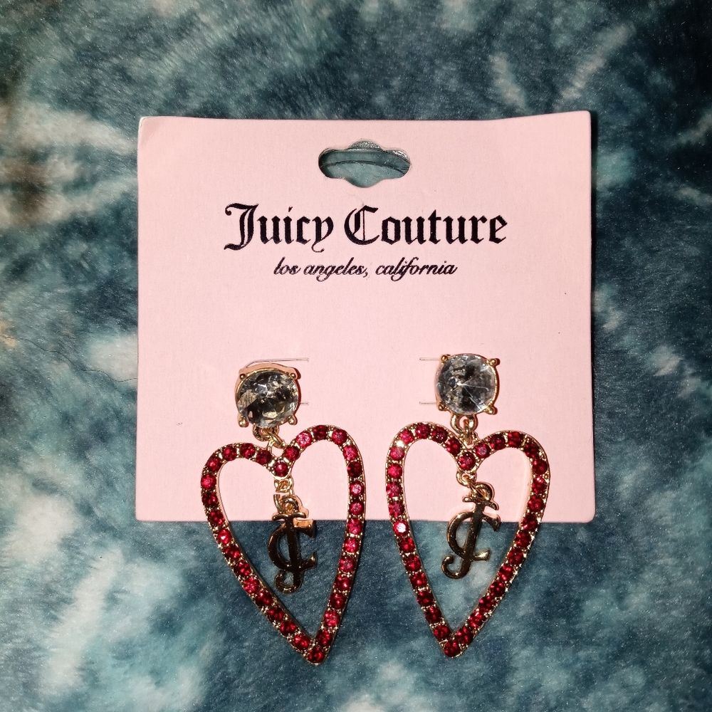 Heart Juicy couture ear rings